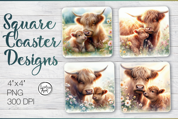 Mothers love Coaster Sublimation, 4 PNG