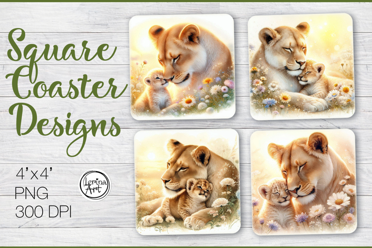 Mothers love Coaster Sublimation, 4 PNG