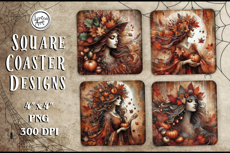 Halloween Coaster / Witch / Printable Coaster / PNG
