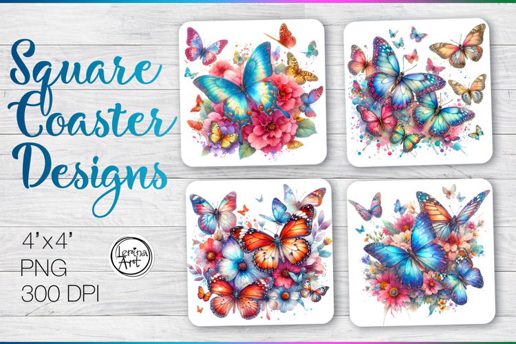 Butterfly Coaster Sublimation, Under the Sky