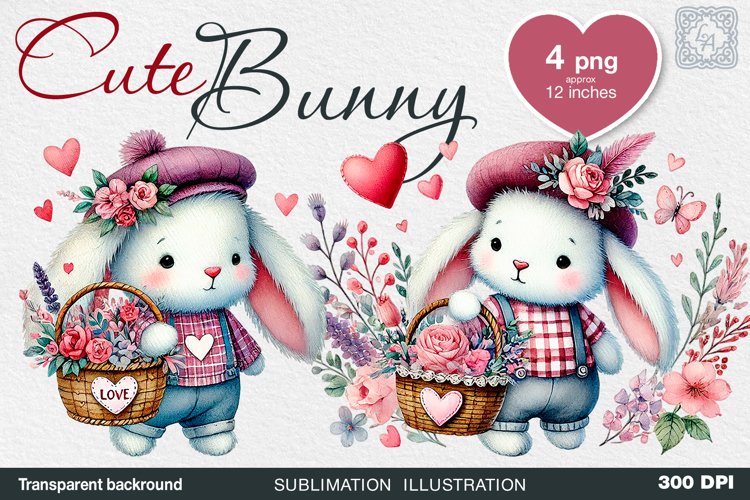 Cute Bunny Clipart Image 12