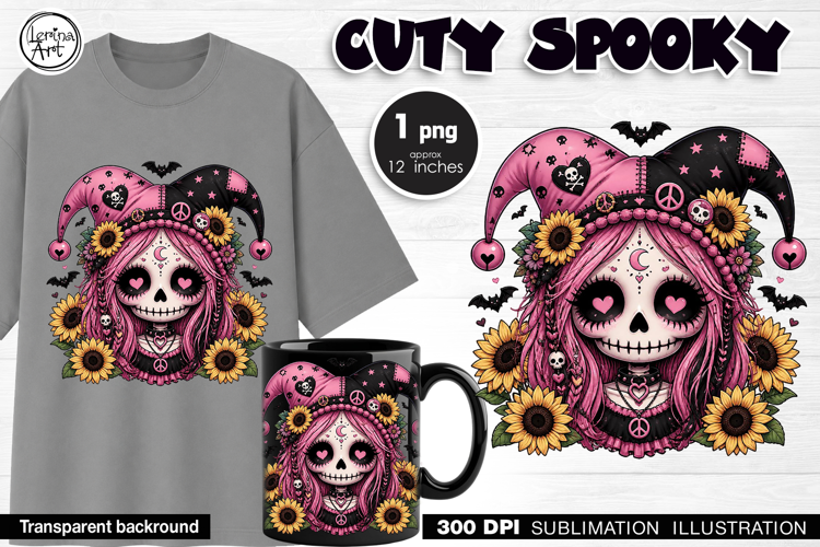 Halloween / Cuty Spooky / Emo / Sublimation design / PNG