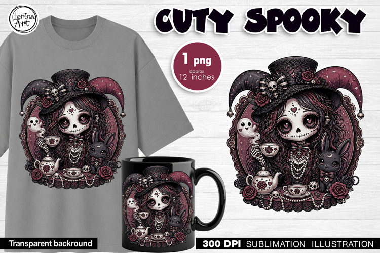 Halloween / Cuty Spooky / Emo / Sublimation design / PNG
