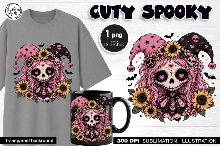 Halloween / Cuty Spooky / Emo / Sublimation design / PNG