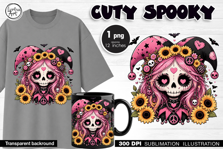 Halloween / Cuty Spooky / Emo / Sublimation design / PNG