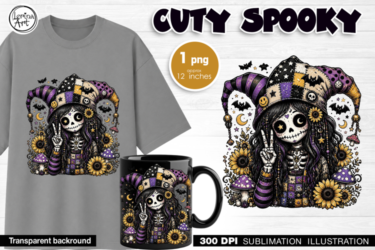 Halloween / Cuty Spooky / Emo / Sublimation design / PNG