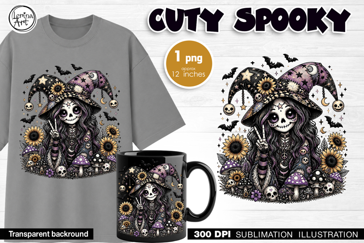 Halloween / Cuty Spooky / Emo / Sublimation design / PNG
