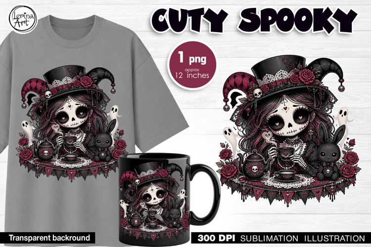 Halloween / Cuty Spooky / Emo / Sublimation design / PNG