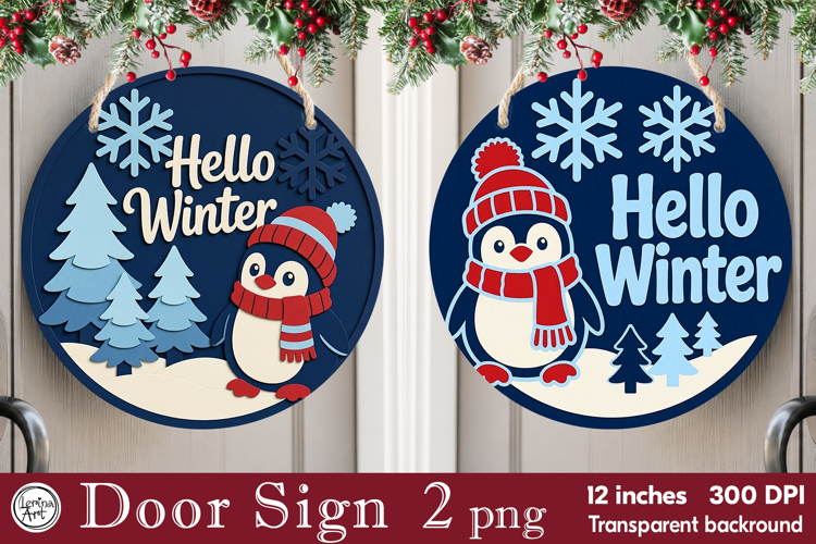 Christmas Door Sign. Welcome Door Sign. PNG