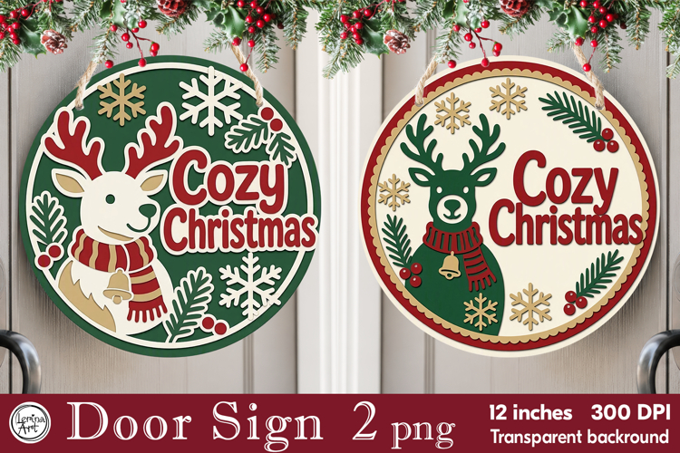 Christmas Door Sign. Welcome Door Sign. PNG