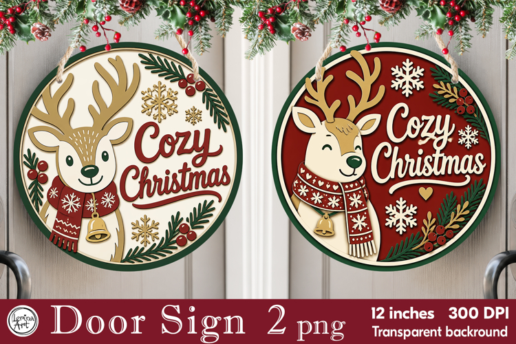 Christmas Door Sign. Welcome Door Sign. PNG