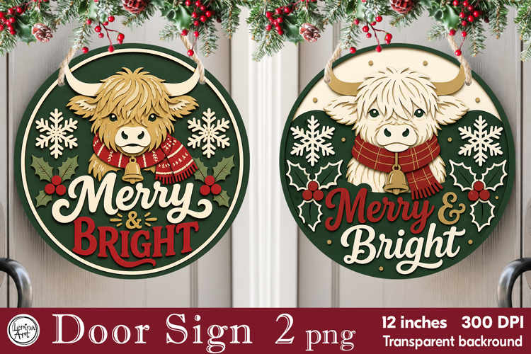 Christmas Door Sign. Welcome Door Sign. PNG