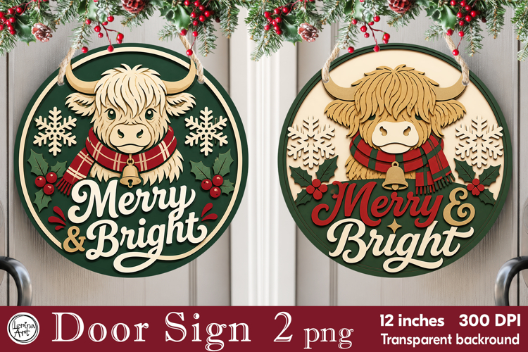 Christmas Door Sign. Welcome Door Sign. PNG