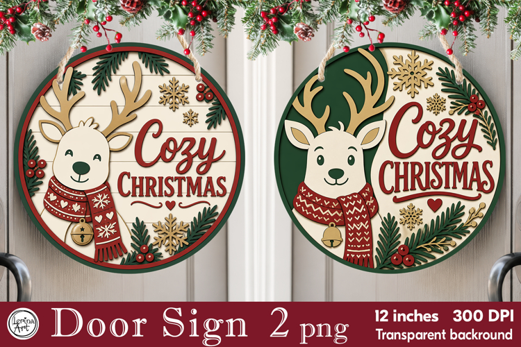 Christmas Door Sign. Welcome Door Sign. PNG