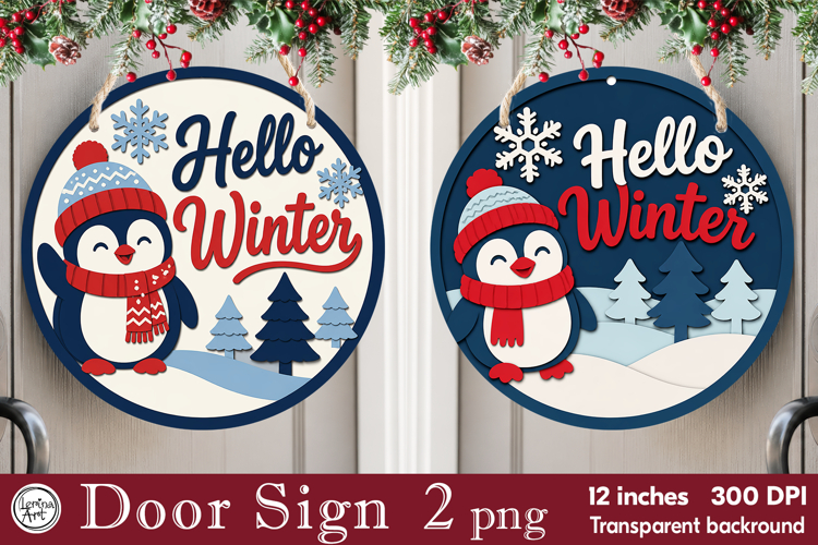 Christmas Door Sign. Welcome Door Sign. PNG