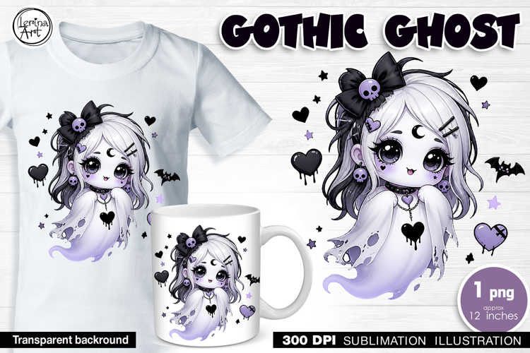 Halloween / Cute Halloween Ghost / Sublimation design / PNG