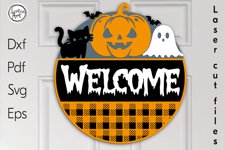 Halloween Sign. Halloween Door Hanger. SVG