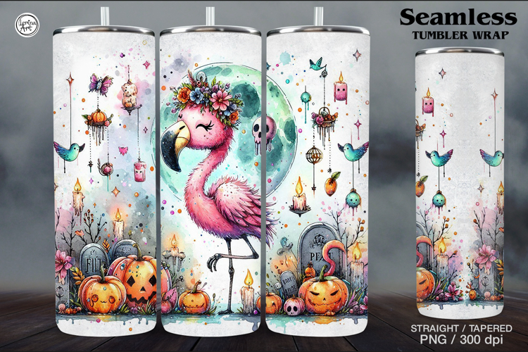 Whimsical Zombie Tumbler Wrap Sublimations, 20 oz