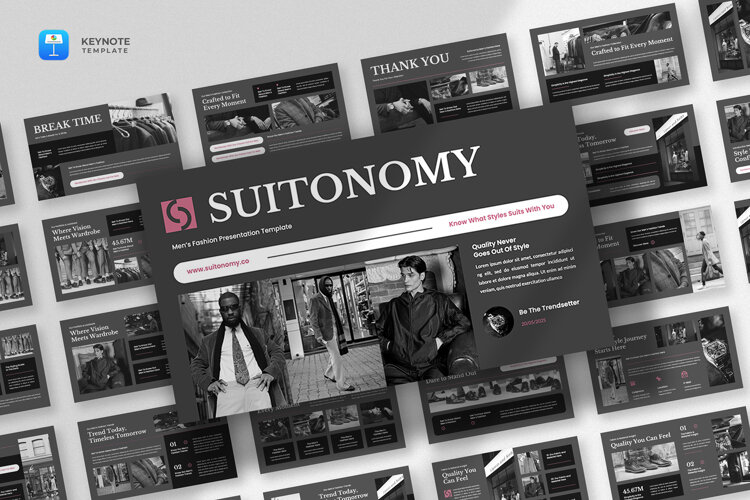 Men's Fashion Keynote Template example image 1