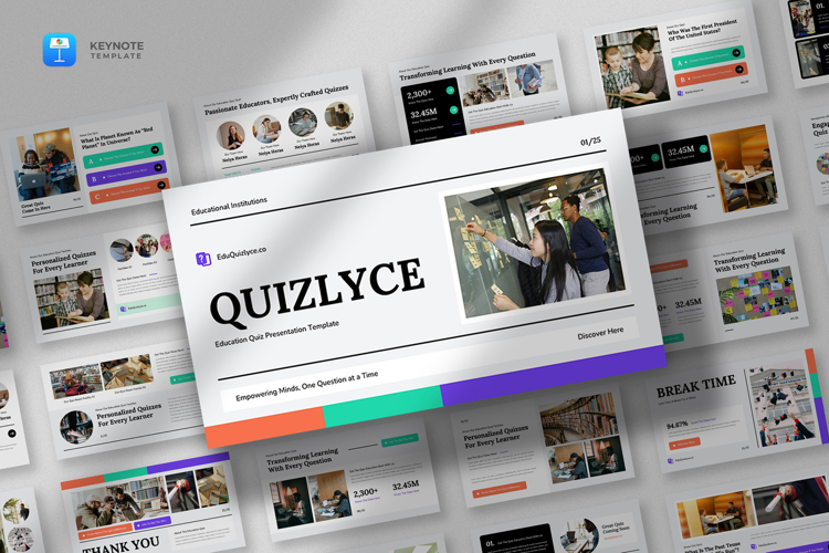 Educational Quiz Keynote Template