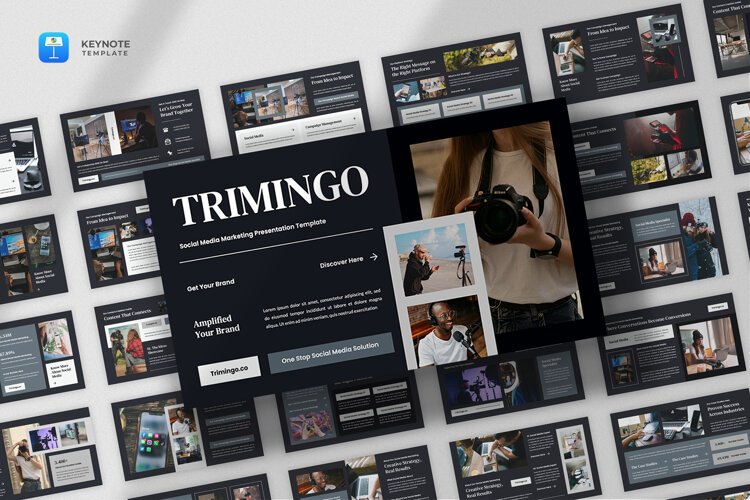 Social Media Marketing Keynote Template example image 1