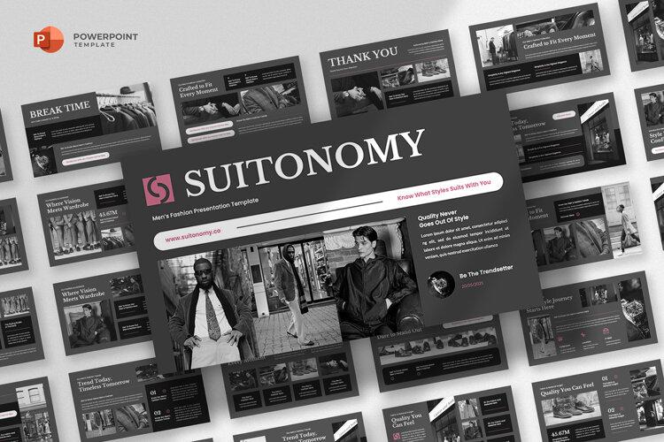 Men's Fashion Powerpoint Template example image 1