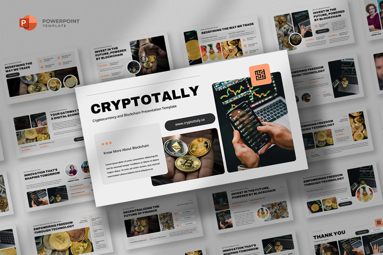 Blockchain Cryptocurrency Powerpoint Template