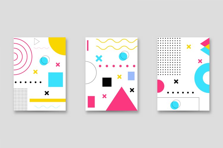 Trendy Memphis Vintage Cover Design Graphic example image 1