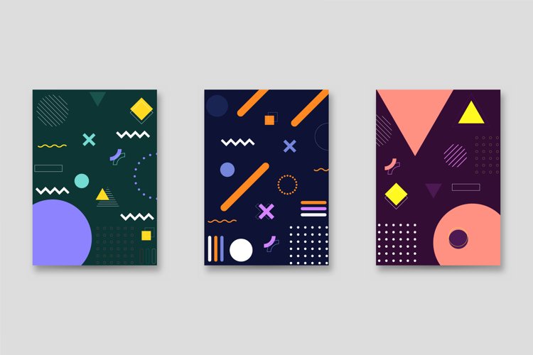 Trendy Memphis Vintage Cover Design Graphic example image 1