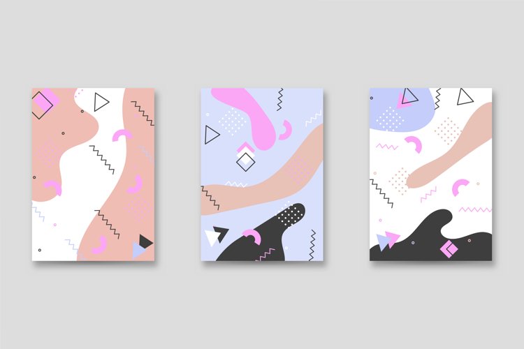 Trendy Memphis Vintage Cover Design Graphic example image 1