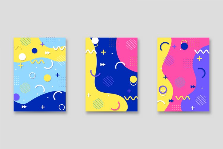 Trendy Memphis Vintage Cover Design Graphic example image 1