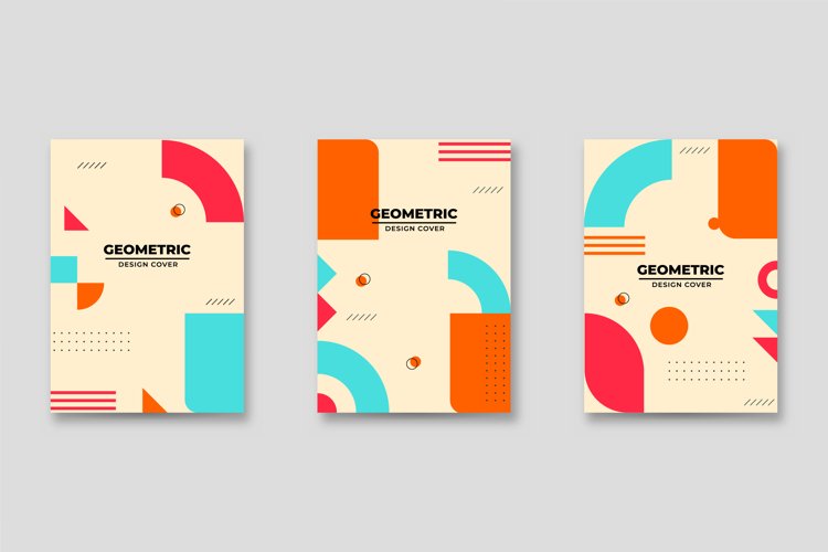 Trendy Memphis Vintage Cover Design Graphic