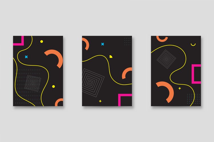 Trendy Memphis Vintage Cover Design Graphic example image 1