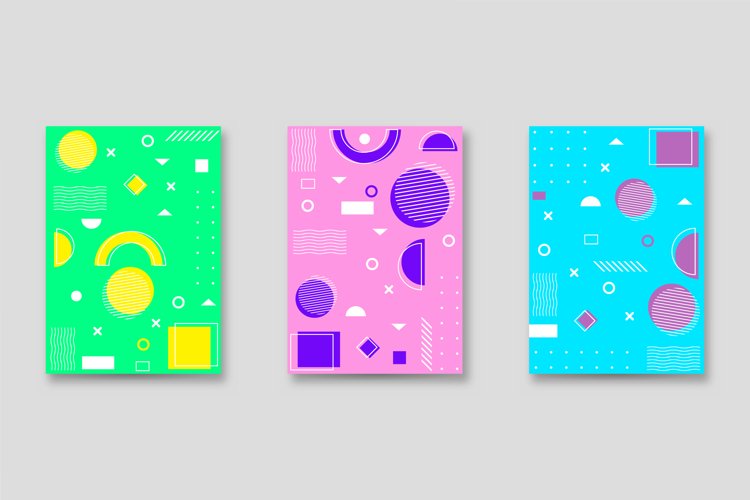 Trendy Memphis Vintage Cover Design Graphic example image 1