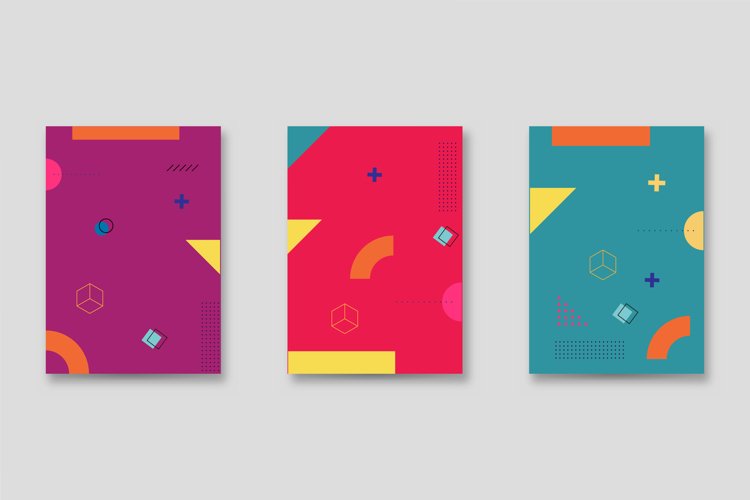 Trendy Memphis Vintage Cover Design Graphic example image 1