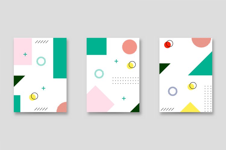 Trendy Memphis Vintage Cover Design Graphic example image 1