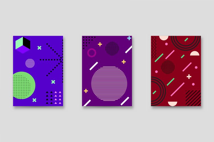 Trendy Memphis Vintage Cover Design Graphic example image 1