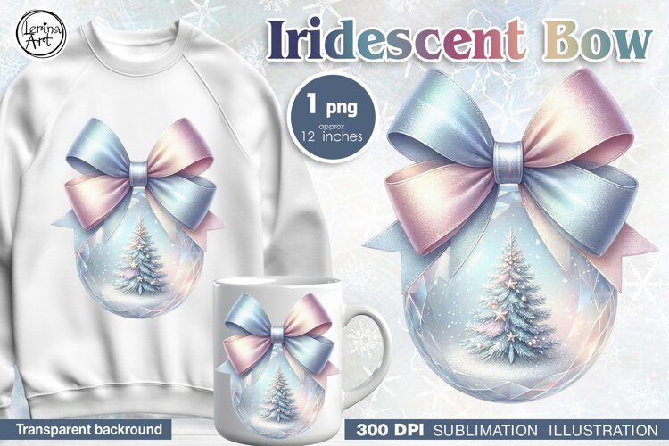Cristmas Clipart. Christmas Bow. Sublimation design PNG
