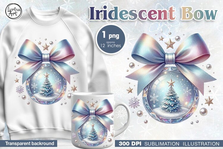 Cristmas Clipart. Christmas Bow. Sublimation design PNG