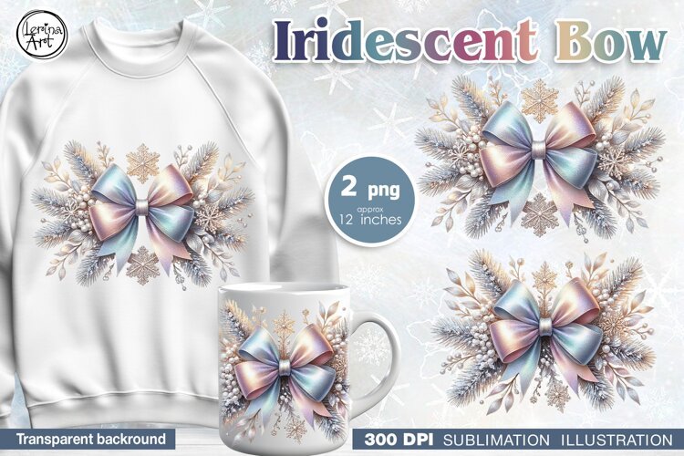 Cristmas Clipart. Christmas Bow. Sublimation design PNG