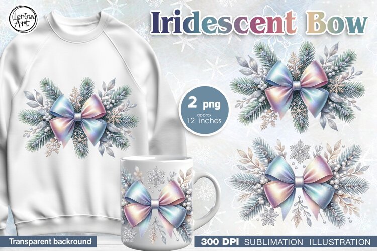 Christmas Clipart. Christmas Bow. Sublimation design PNG