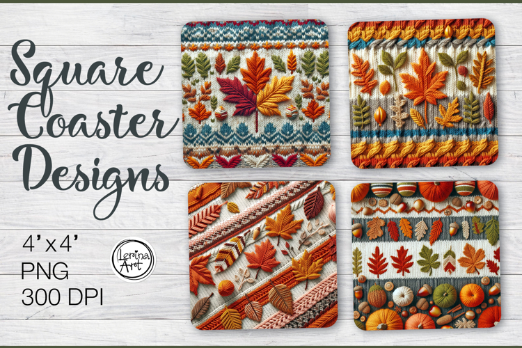 Knitted Coaster / Owl / Printable Coaster / PNG