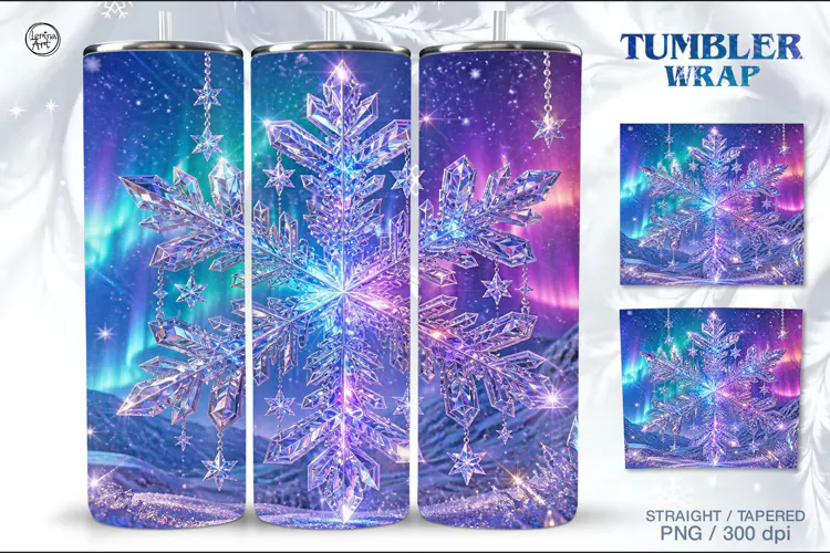 Northern Lights Seamless Tumbler Wrap 20 oz
