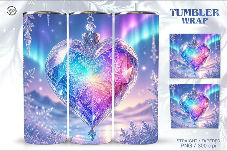 Northern Lights Seamless Tumbler Wrap 20 oz example image 1