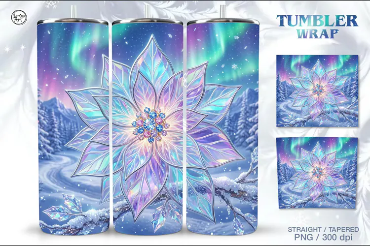Northern Lights Seamless Tumbler Wrap 20 oz