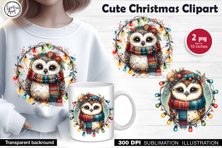 Cute Christmas. Sublimation design PNG