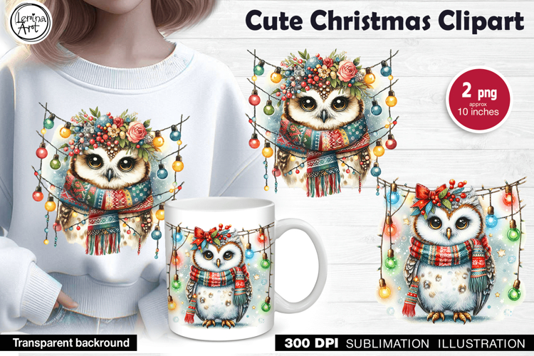 Cute Christmas. Sublimation design PNG