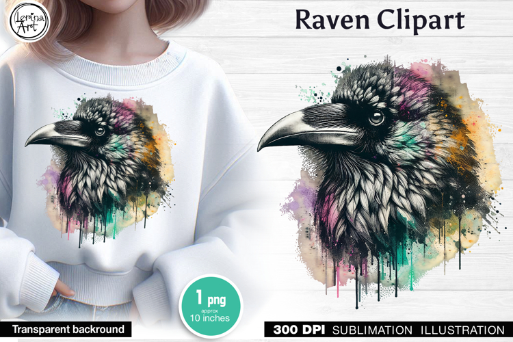 Raven Sublimation design PNG