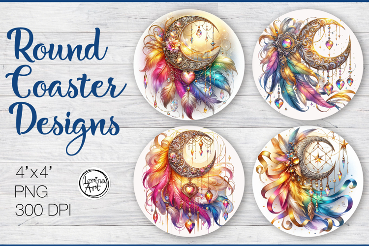 Dream Catcher Coaster Sublimation, 4 PNG