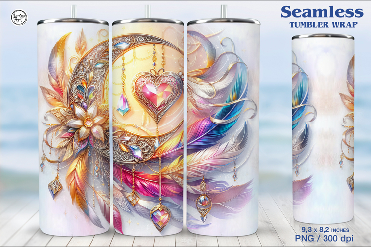 Boho Celestial Tumbler Wrap 20 oz